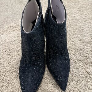 Guess Black Sparkle Ankle Booties